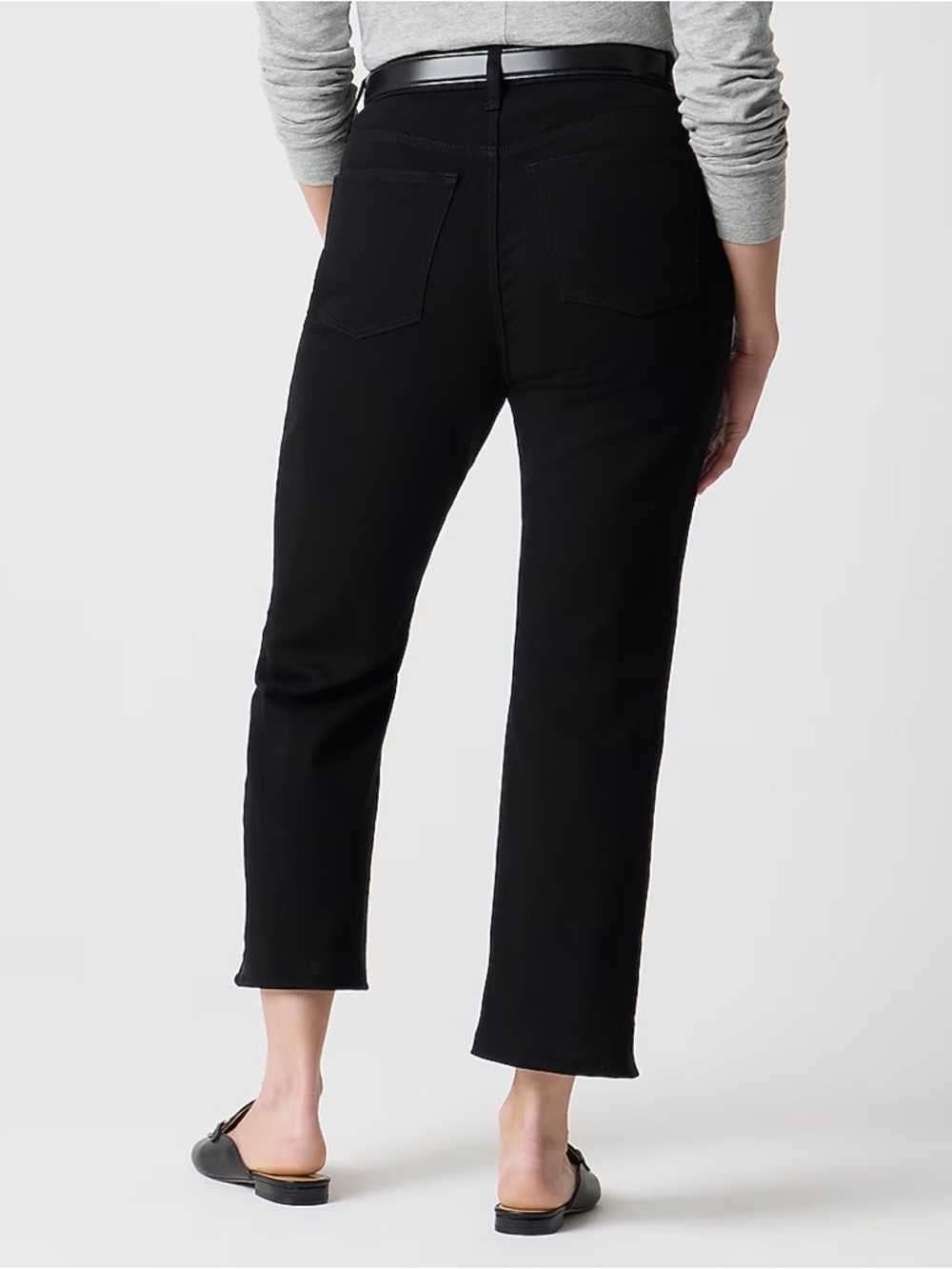 J.Crew Factory Curvy Wide-Leg Cropped Jean in Black Size 27 - Picture 2 of 5